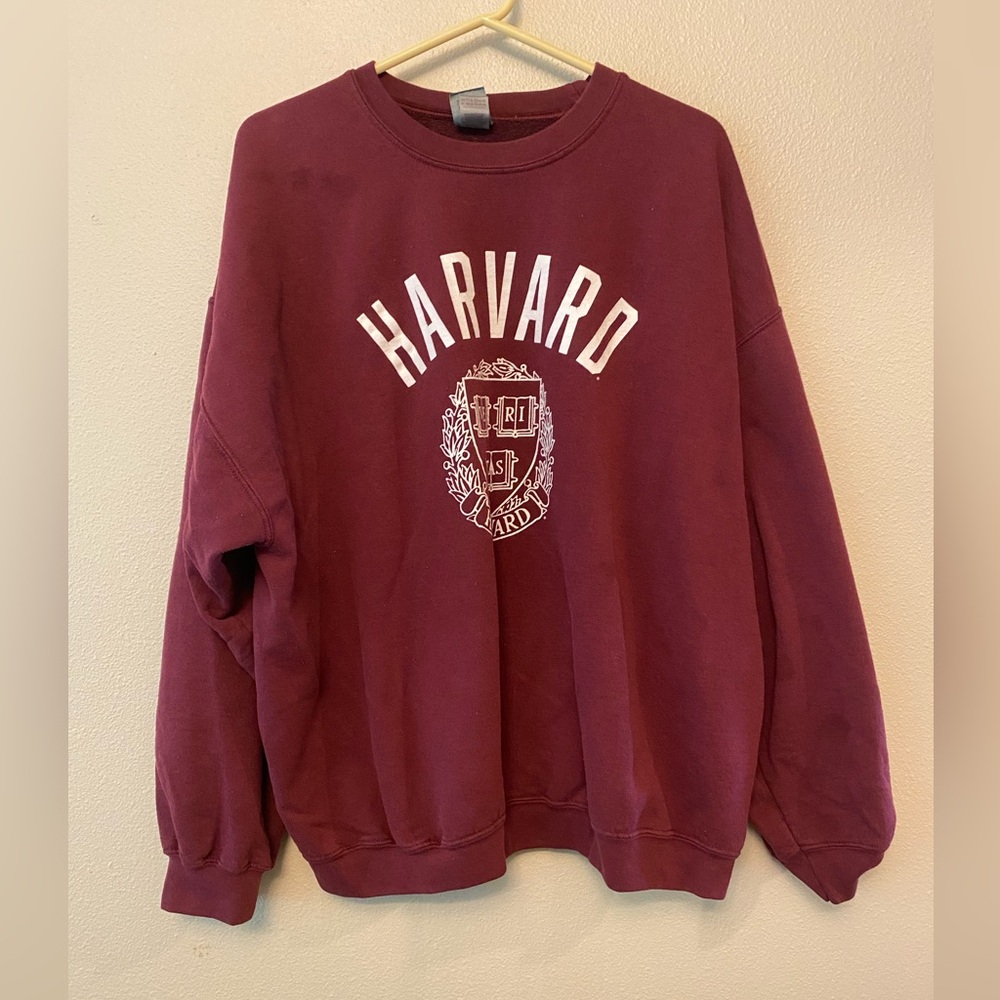 Harvard Maroon Crewneck Sweatshirt - Classic College Logo
